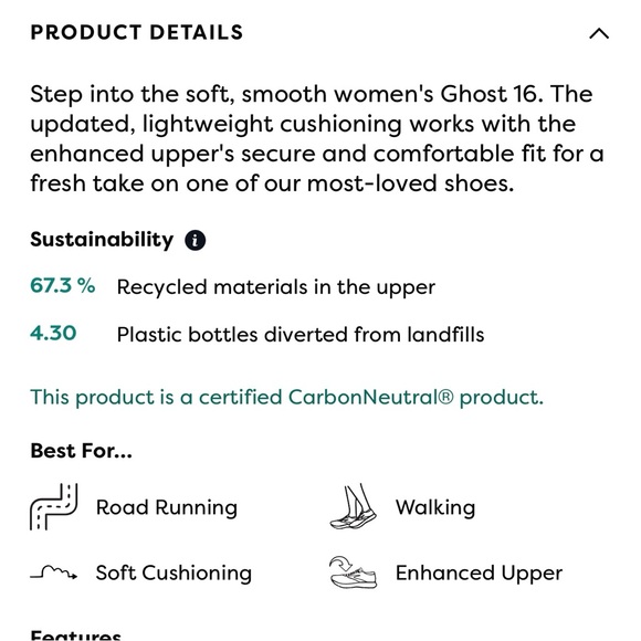 Brooks Ghost 13 Running Shoe in Splash Pink size 6.5 - Picture 9 of 10